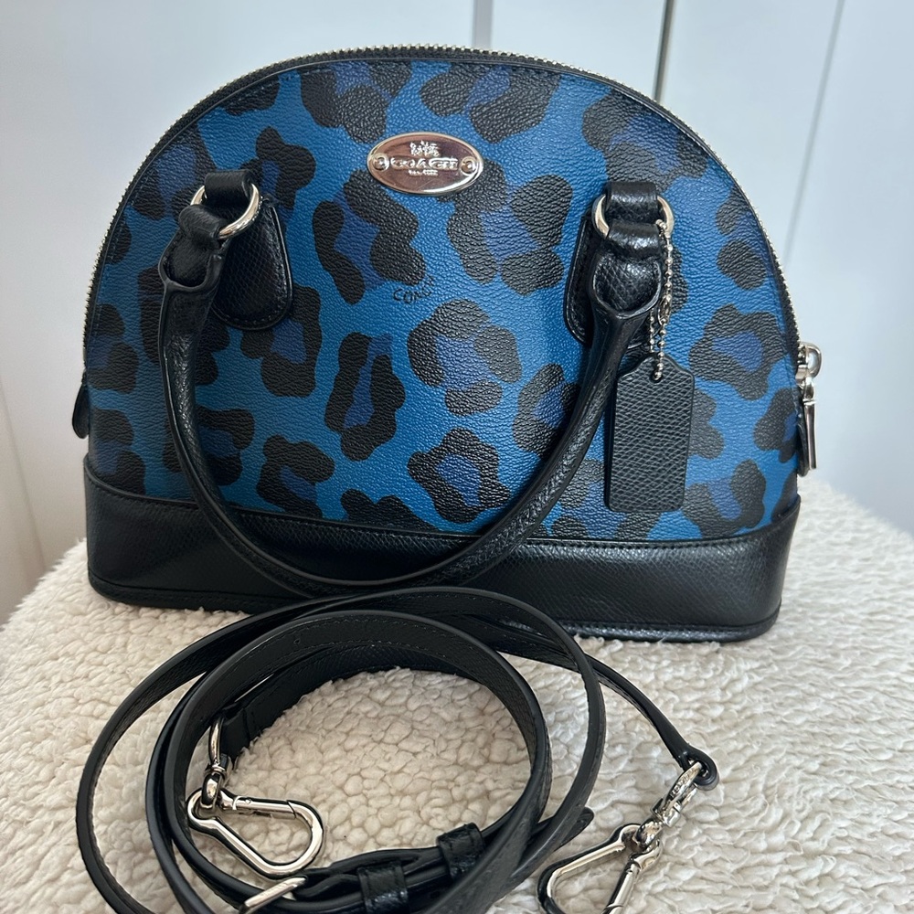 Blue and Black Designer Women's Bag